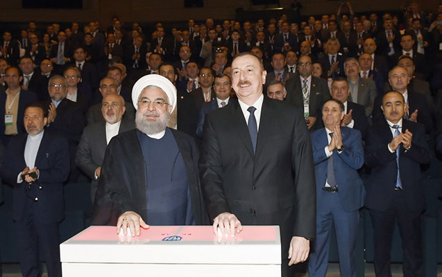 Əliyev və Ruhani biznes forumunda - FOTO