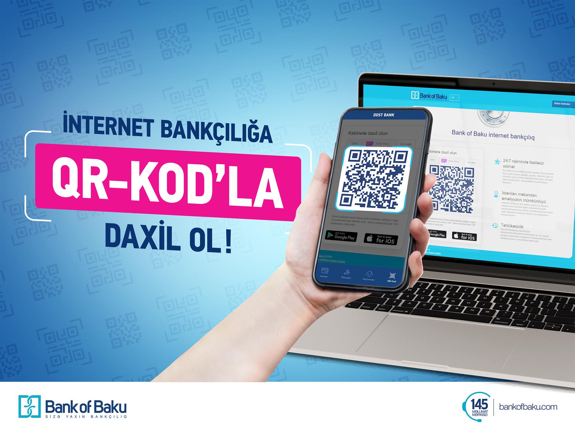 Bank of Baku-nun İnternet Bankçılığına daxil olmaq indi daha asan!