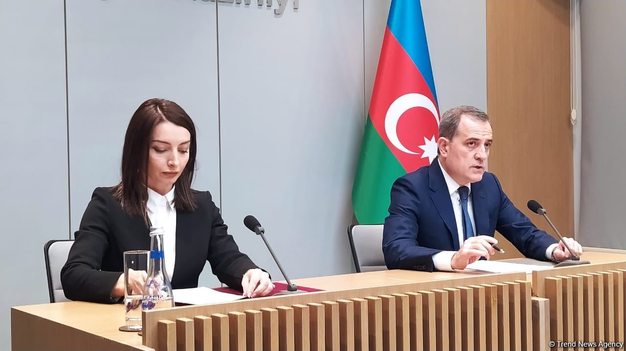 Ceyhun Bayramov mətbuat konfransı keçirir - CANLI