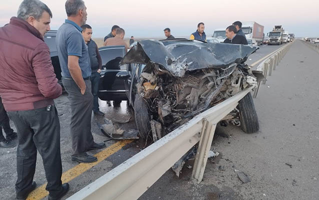 Goranboyda maşın dəmir yol ayrıcına çırpıldı - Xəsarət alanlar var