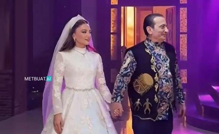 Zala atası ilə birgə girdi, mahnı oxudu - Xalq artistinin qızının toyundan YENİ VİDEO