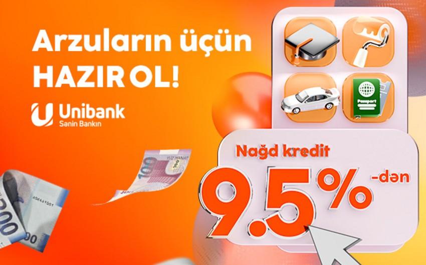 "Unibank" kredit faizini 9,5 %-ə endirdi