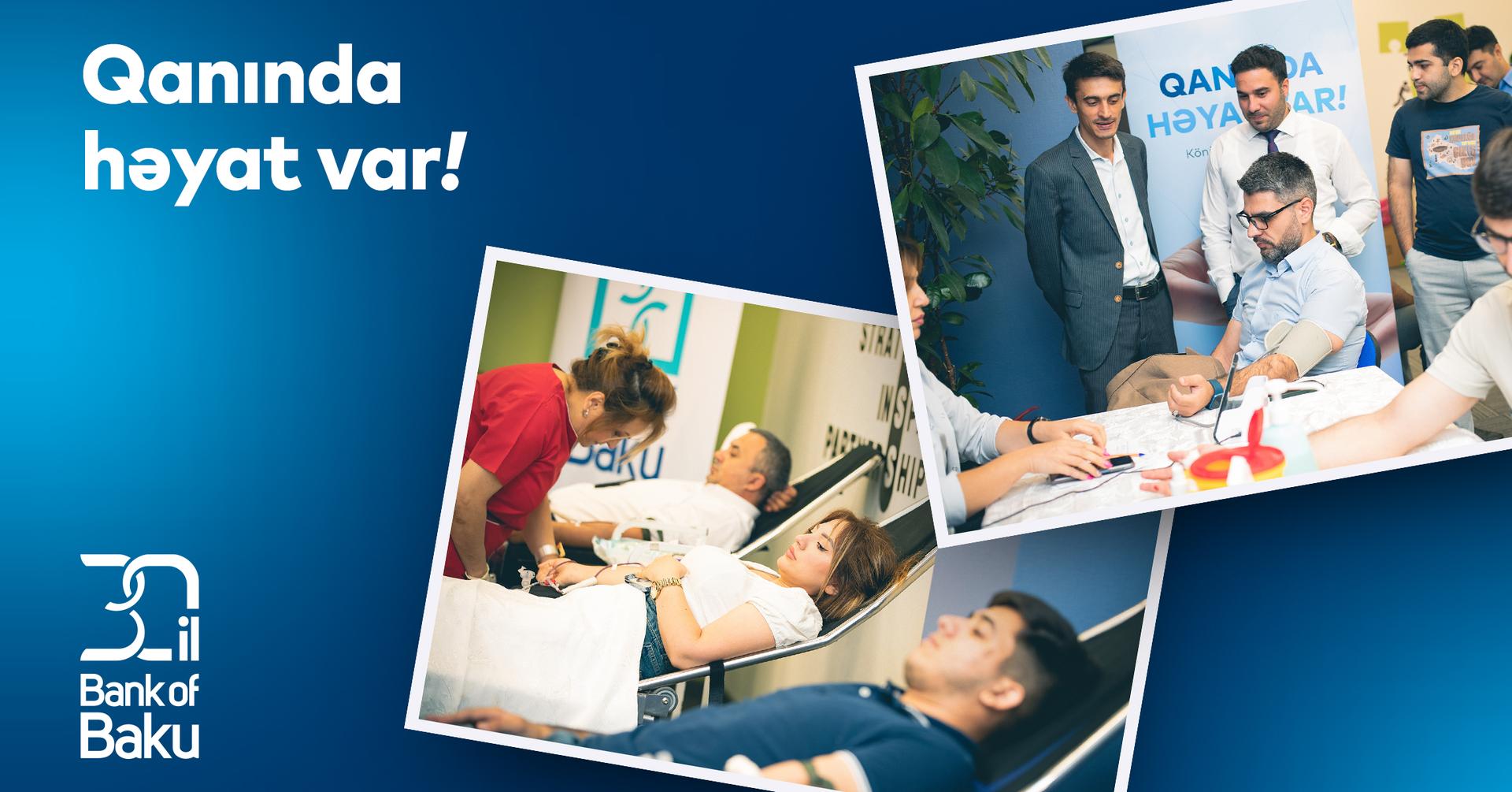 Bank of Baku" qanvermə aksiyası keçirdi: "Qanında həyat var!"