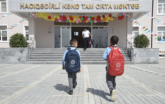 Heydər Əliyev Fondu 122 şagird üçün məktəb inşa etdi- FOTOLAR