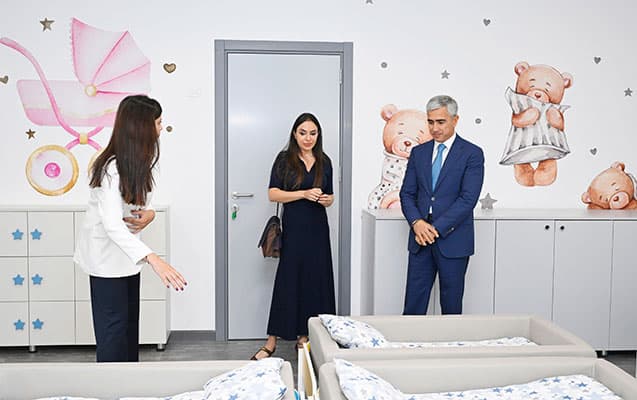 Leyla Əliyeva uşaq bağçasının açılışında iştirak etdi -<span style="color:#ff0000"> FOTOLAR</span>