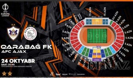 "Qarabağ" - "Ayaks" oyununa 20 mindən çox bilet satıldı