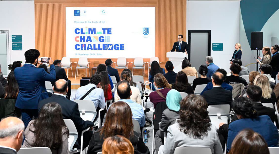 COP29-da &ldquo;İqlim dəyişikliyi&quot; müsabiqəsinin qalibləri <span style="color:#ff0000"><b>mükafatlandırıldılar</b></span>