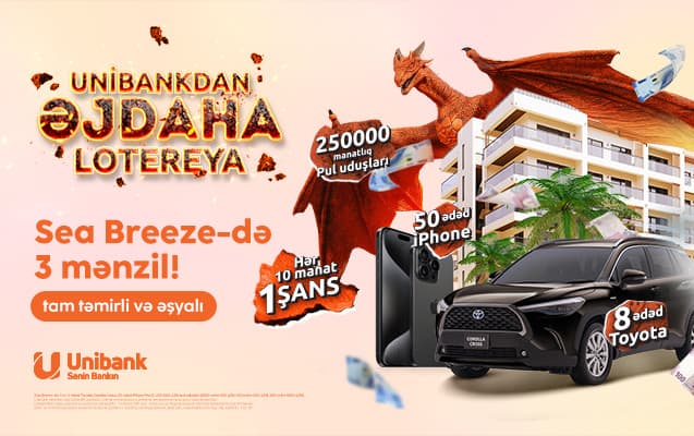 Unibankın &ldquo;Əjdaha&rdquo; lotereyasının dördüncü tirajının qalibləri <span style="color:#ff0000">kimlər olacaq?</span>