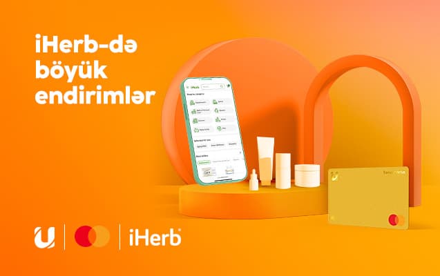 Unibank Mastercard kartınla iHerb-dən <span style="color:#ff0000"><b>30 %-lik endirim qazan!</b></span>