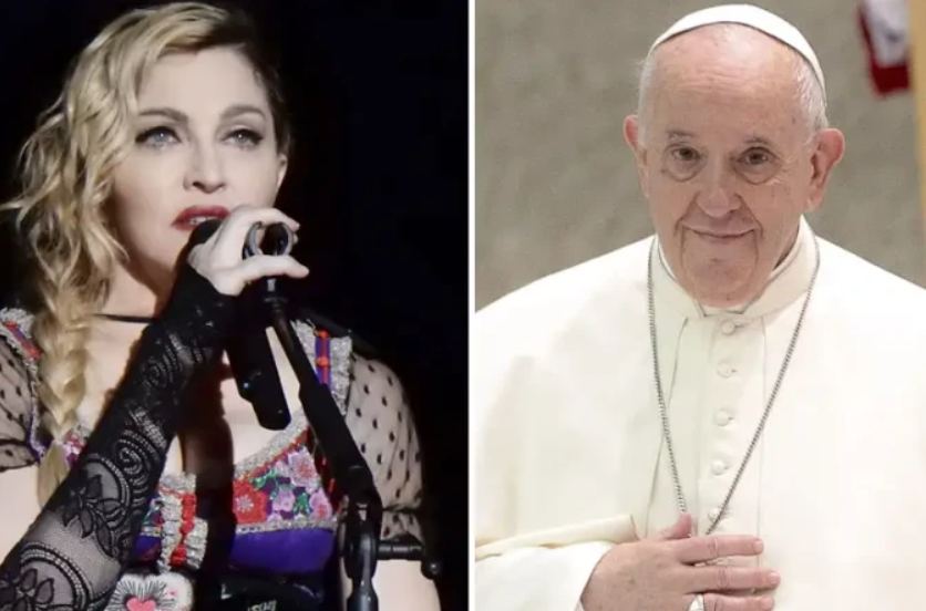 Madonnanın Roma Papası ilə qalmaqallı görüntüləri - <span style="color:#ff0000"><b>FOTO</b></span>