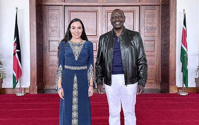 Leyla Əliyeva Keniya Prezidenti ilə <span style="color:#ff0000"><b>GÖRÜŞDÜ - FOTO</b></span>
