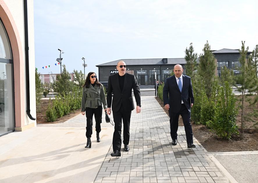 İlham Əliyevlə xanımı Ağdamda - FOTOLAR