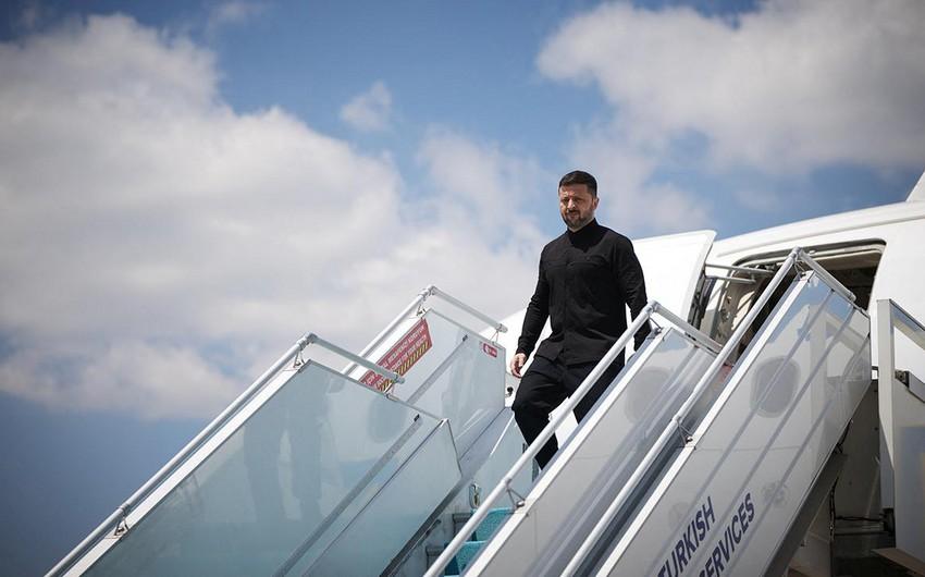 Zelenskinin təyyarəsi Ankaradan Tiranaya yola düşdü