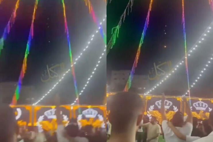 Raketlərin altında oynaya-oynaya toy etdilər - VİDEO