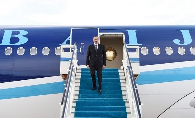İlham Əliyevin BƏƏ-yə səfəri başa çatdı - <span style="color:#ff0000">FOTO</span>