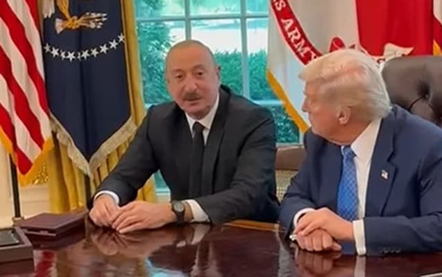 Əliyevlə Trampın maraqlı dialoqu- <span style="color:#ff0000">VİDEO</span>