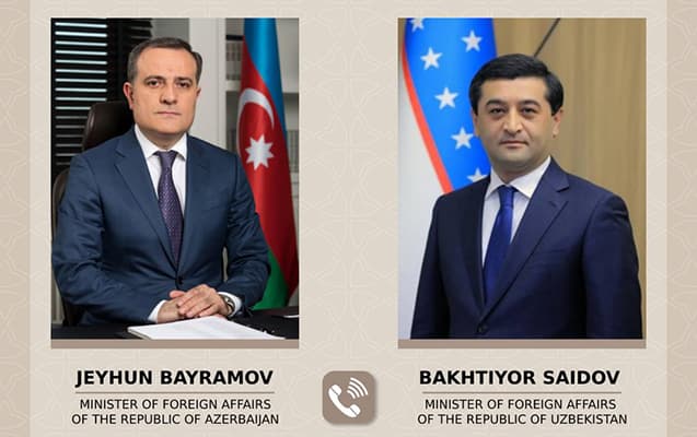 Bayramov özbəkistanlı həmkarı ilə danışdı
