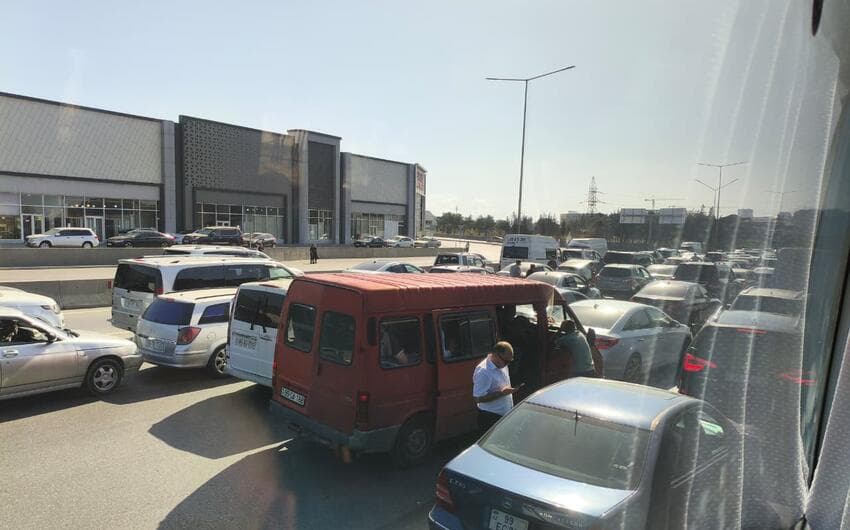 Sumqayıt-Bakı yolunda tıxac yarandı
