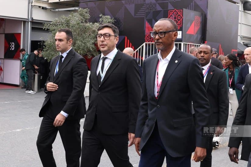 
Ruanda Prezidenti Bakıdakı &quot;Formula 1&quot; yarışını izləyəcək -<span style="color:#ff0000"> FOTO</span>
