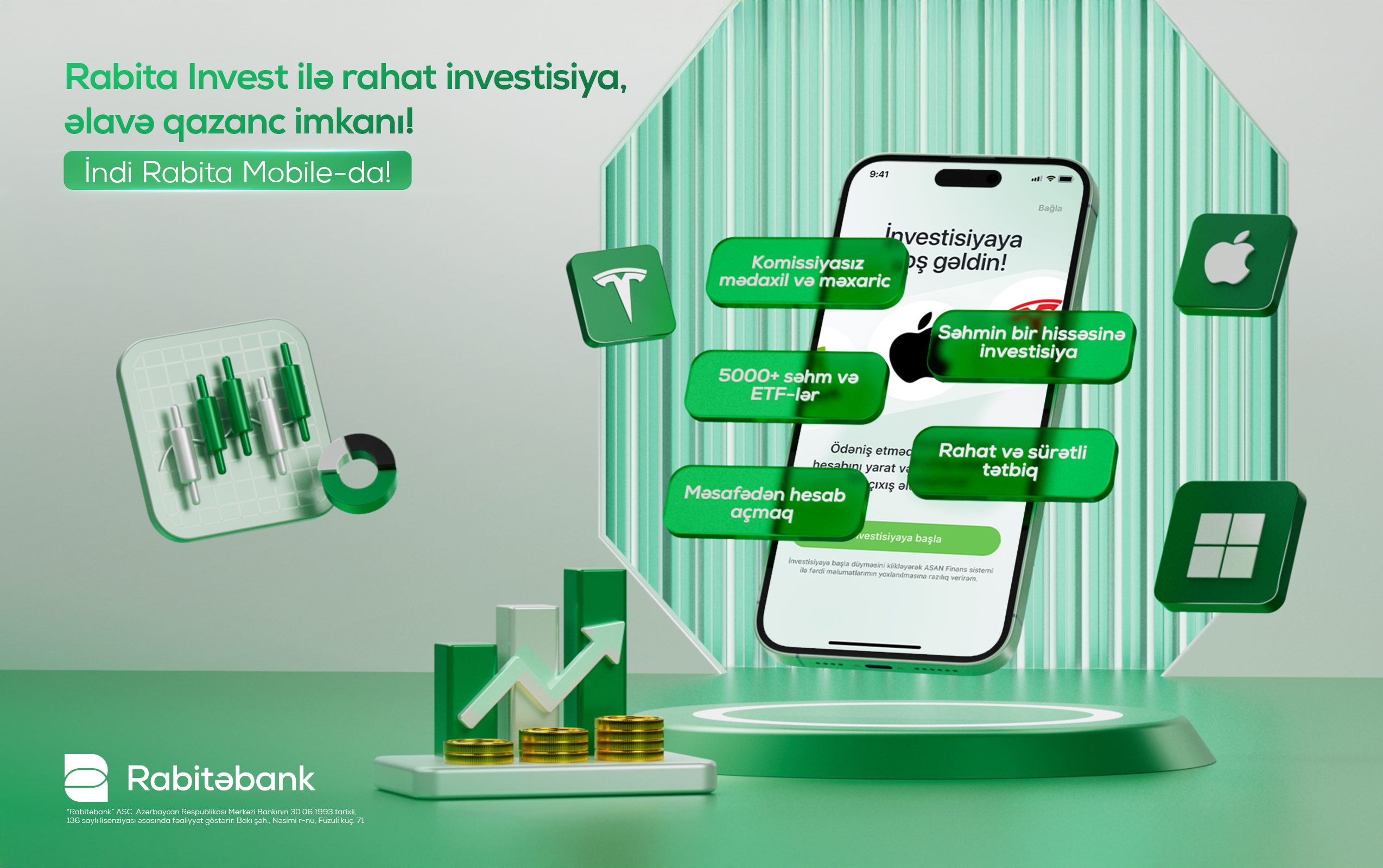 Yeni nəsil investisiya imkanı artıq "Rabita mobile"də