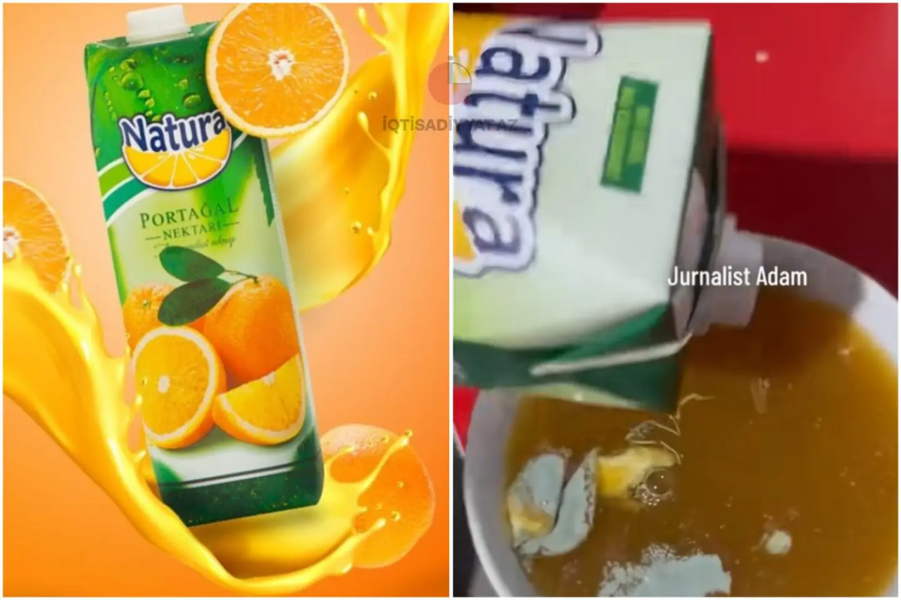 "Natura" şirəsinin içərisindən kif çıxdı - VİDEO