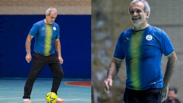 İran prezidenti futbol oynadı
