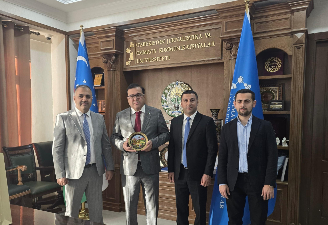 Tanınmış jurnalistlər Özbəkistanda səfir və rektorla görüşdü - FOTO