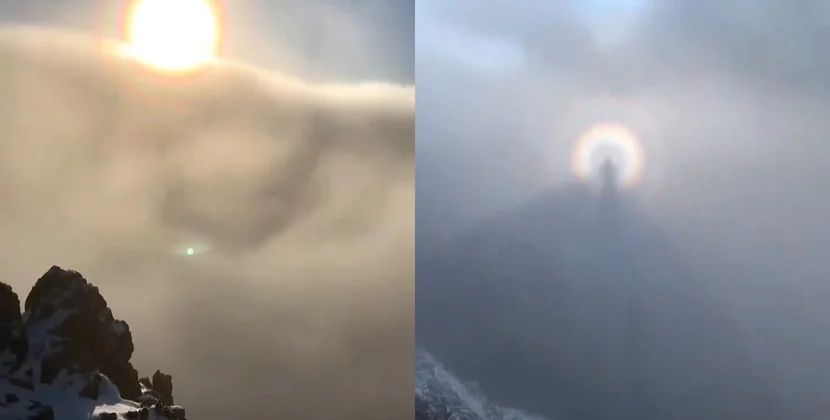 Alpinist nadir bir təbii hadisəni lentə aldı