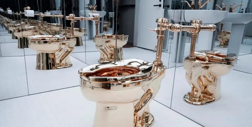 12 milyon dollara qızıl unitaz satıldı