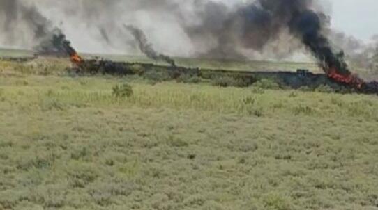 Azərbaycan sərhədində yanğın: 1 xilasedici öldü, 4-ü yaralandı