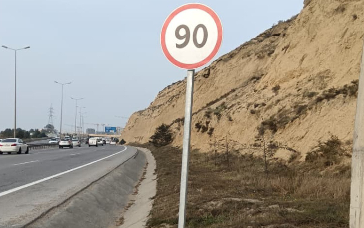 Bakıdakı bu yolda sürət həddi dəyişdirildi