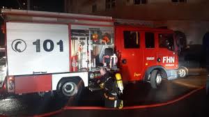 Nərimanovda bina yanır