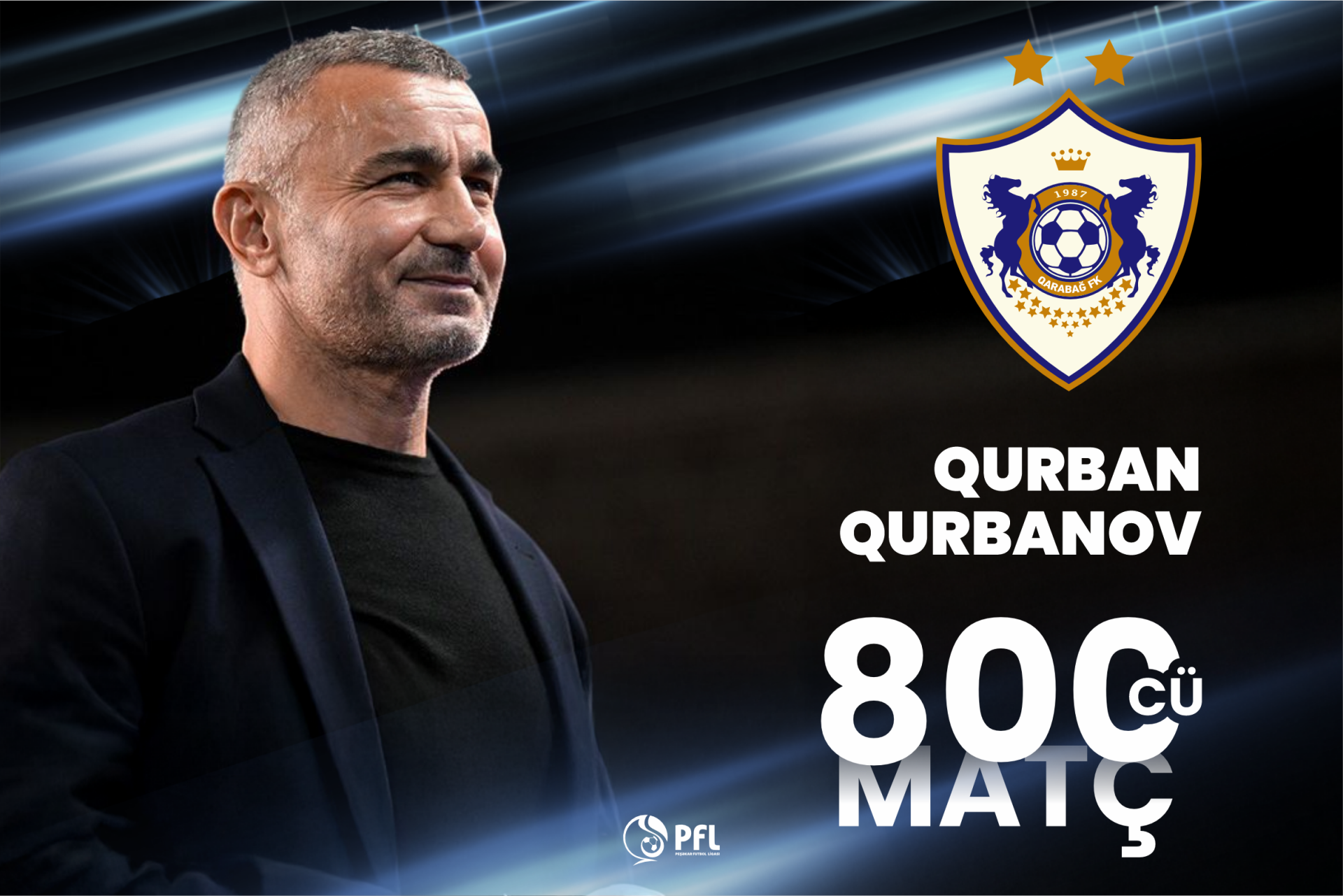 Qurban Qurbanov "Qarabağ"la 800-ə çatdı