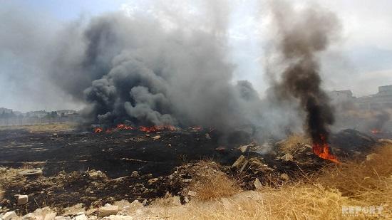 Cəlilabadda bu ərazidə güclü yanğın başladı