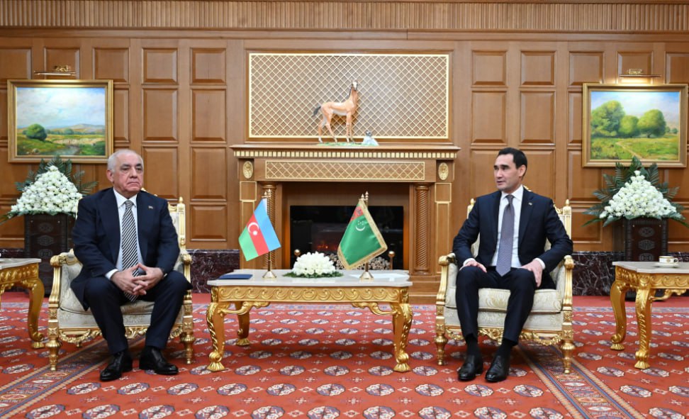 Əli Əsədov Aşqabadda Sərdar Berdiməhəmmədov ilə görüşdü –FOTO