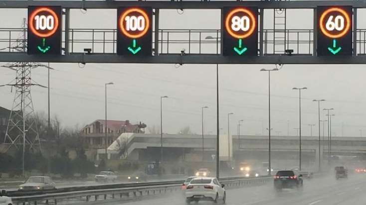 Bu yolda sürət həddi endirildi