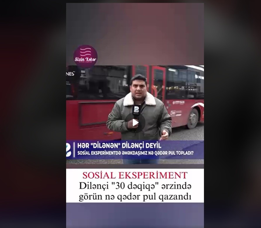 Dilənçilər aylıq 10 min qazanırmış - Sosial EKSPERİMENT