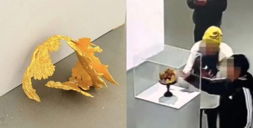 Dəyəri milyonlarla dollar olan nadir qızıl eksponata zərər verdi