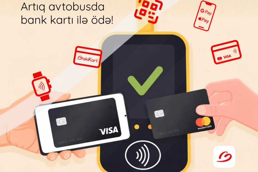 Avtobuslarda bank kartları ilə ödənişin tətbiqinə başlanılır