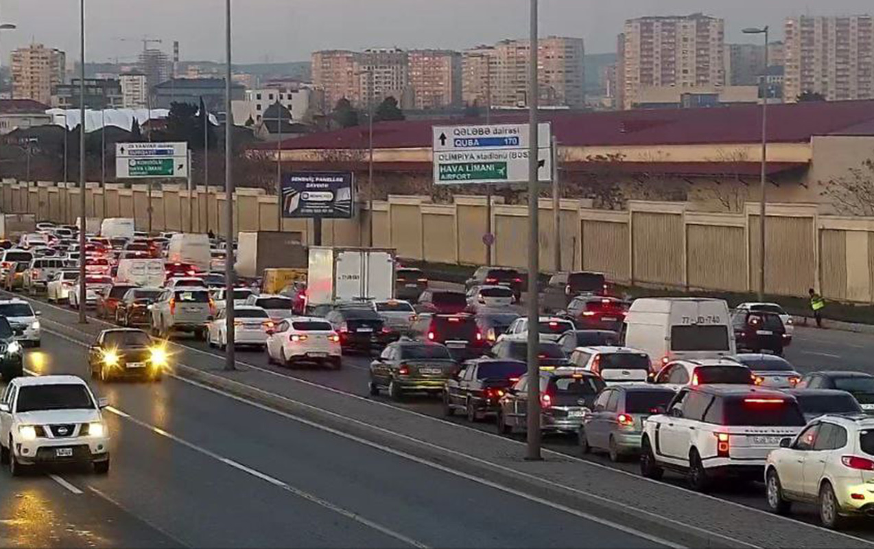 Bu yollarda tıxac var