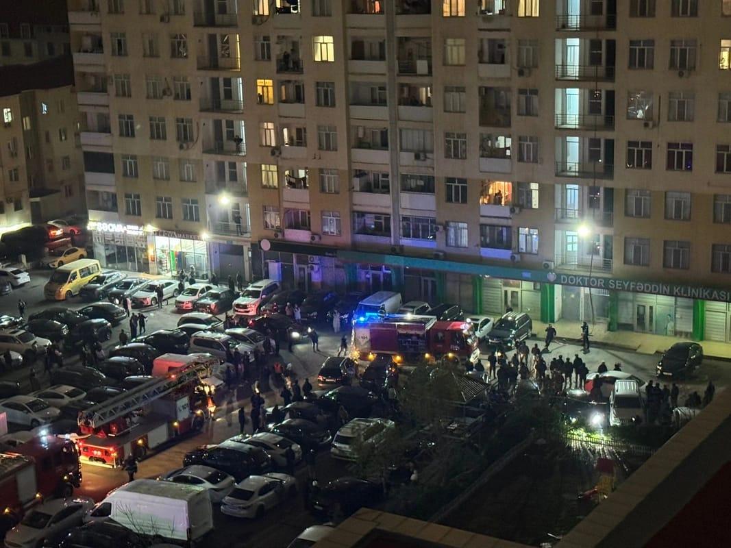 Bakıda yaşayış binasında yanğın: xəsarət alan var