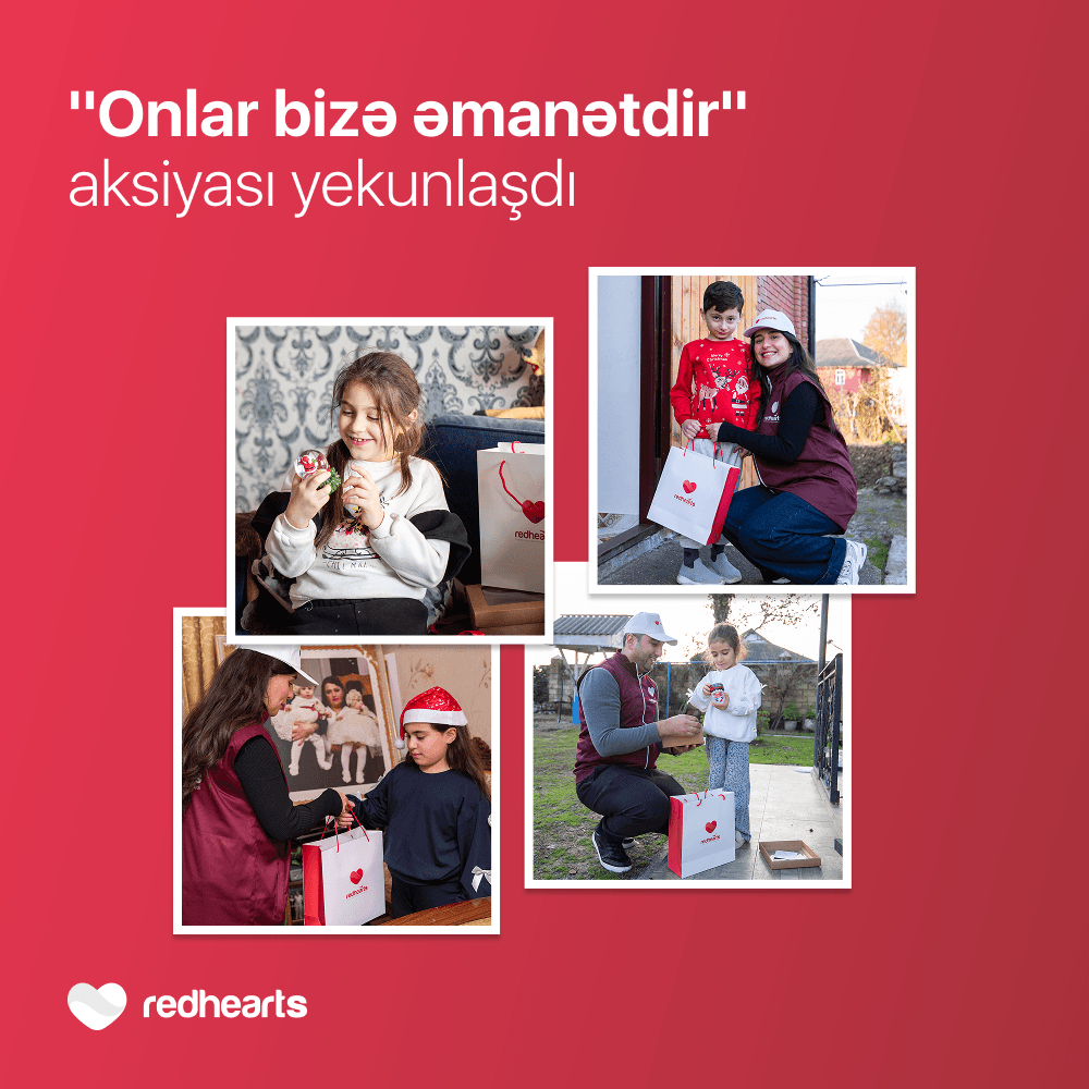 Qırmızı Ürəklər Fondunun "Bayram səbəti" aksiyası 300-dən çox ailəyə sevinc bəxş etdi