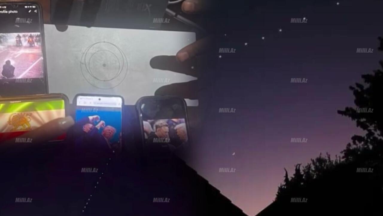 Lənkəran səmasında görülən işıqlar görün nə imiş -VİDEO