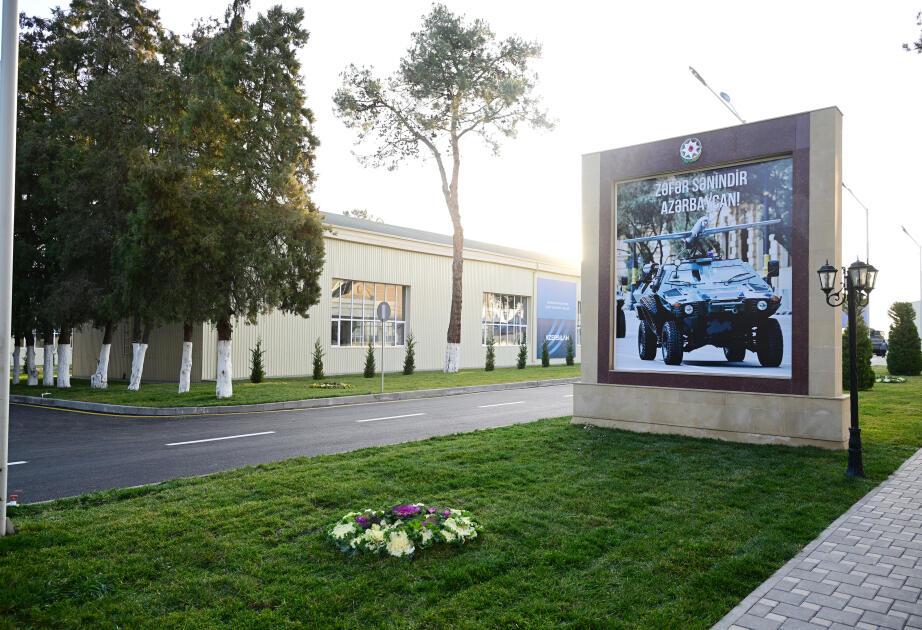 Prezident Tərtər elektromexanika zavodunun yenidənqurmadan sonra açılışında iştirak edib