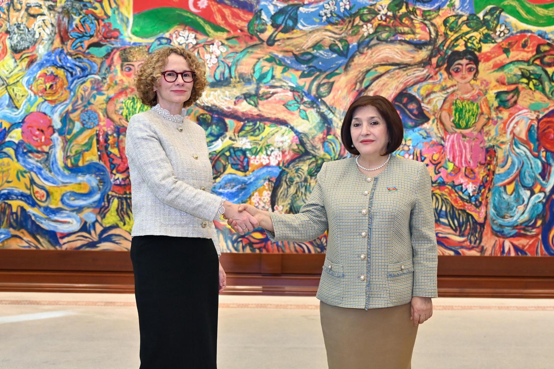 Sahibə Qafarova Radmila Şekerinskayla görüşdü - FOTO