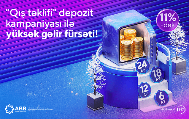 ABB-dən yüksək gəlirli əmanət kampaniyası!