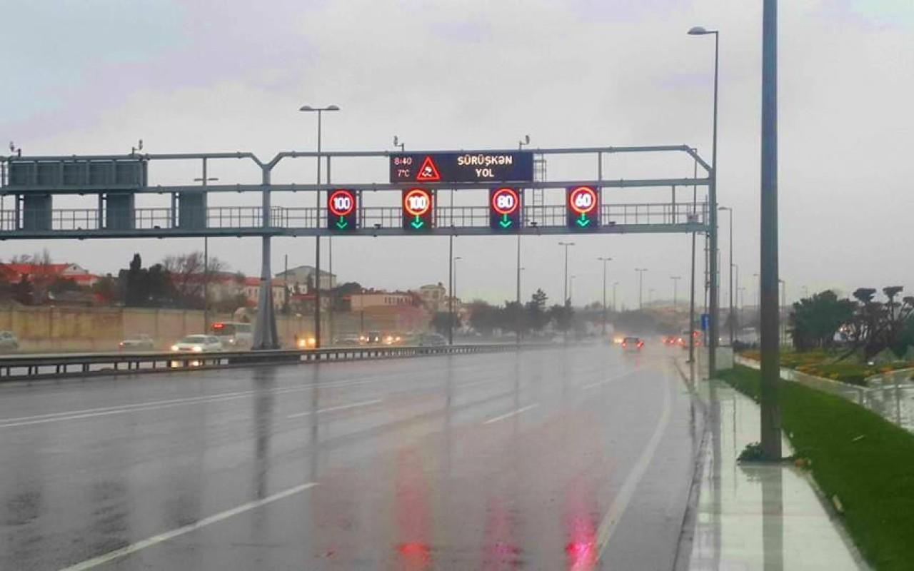 Aeroport yolunda sürət həddi endirildi