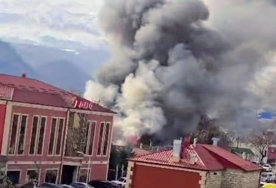 Qusarda böyük OBYEKT yandı: Hostel, kafe, avtoyuma...