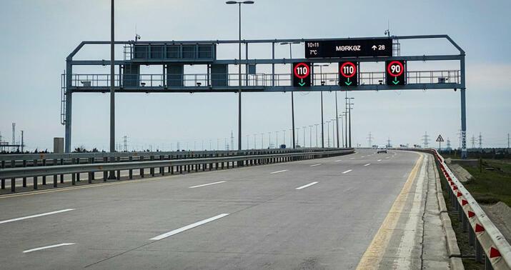 Bu yolda sürət həddi endirildi