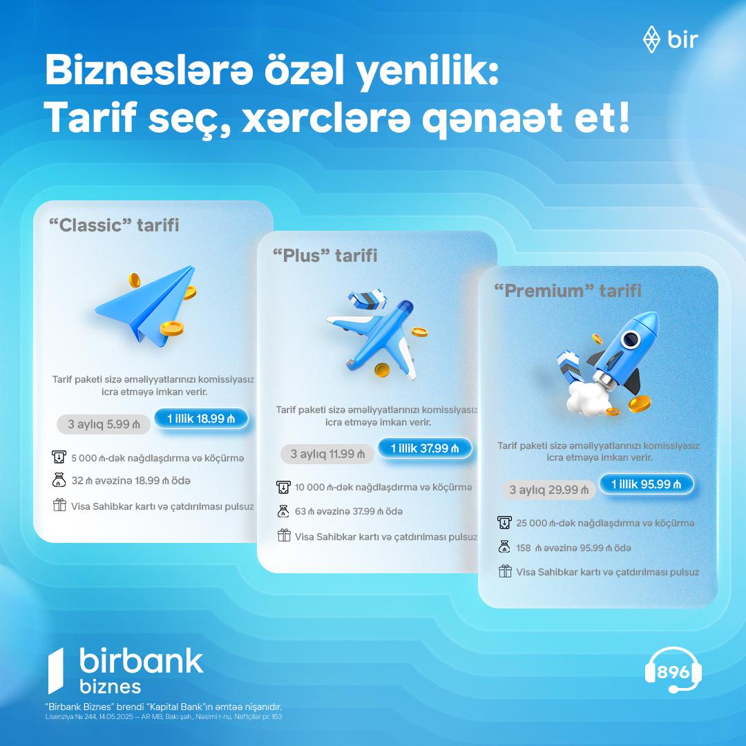 "Birbank Biznes"dən sahibkarlar üçün yeni tariflər: xərclərinizi minimuma endirin